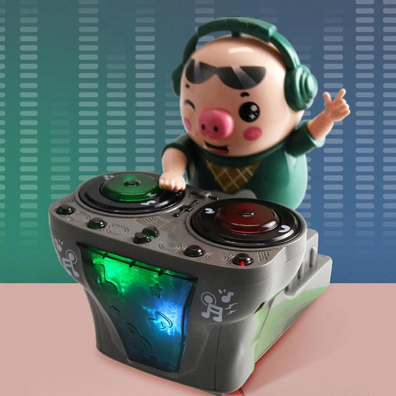 Toy pig DJ for seesaw by Bowlift