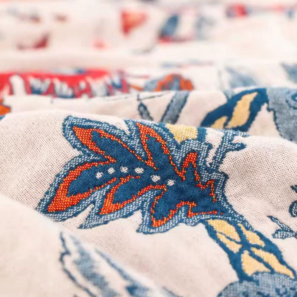 Retro Botanica Bliss Cotton Blanket by Casa & Beyond