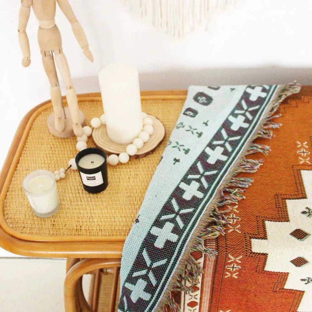 Boho Chic Patterned Throw Blanket by Casa & Beyond