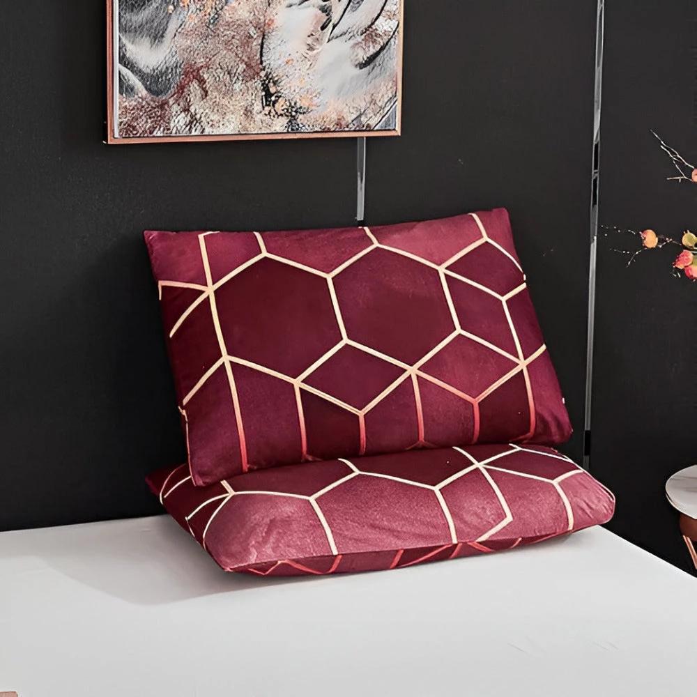 Golden Cosmo Hive | 3pcs Duvet Cover Sets by Casa & Beyond