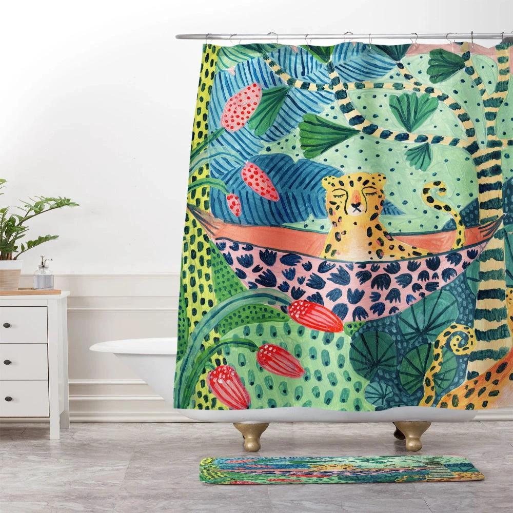 Tropical Cheetah Shower Curtain by Casa & Beyond