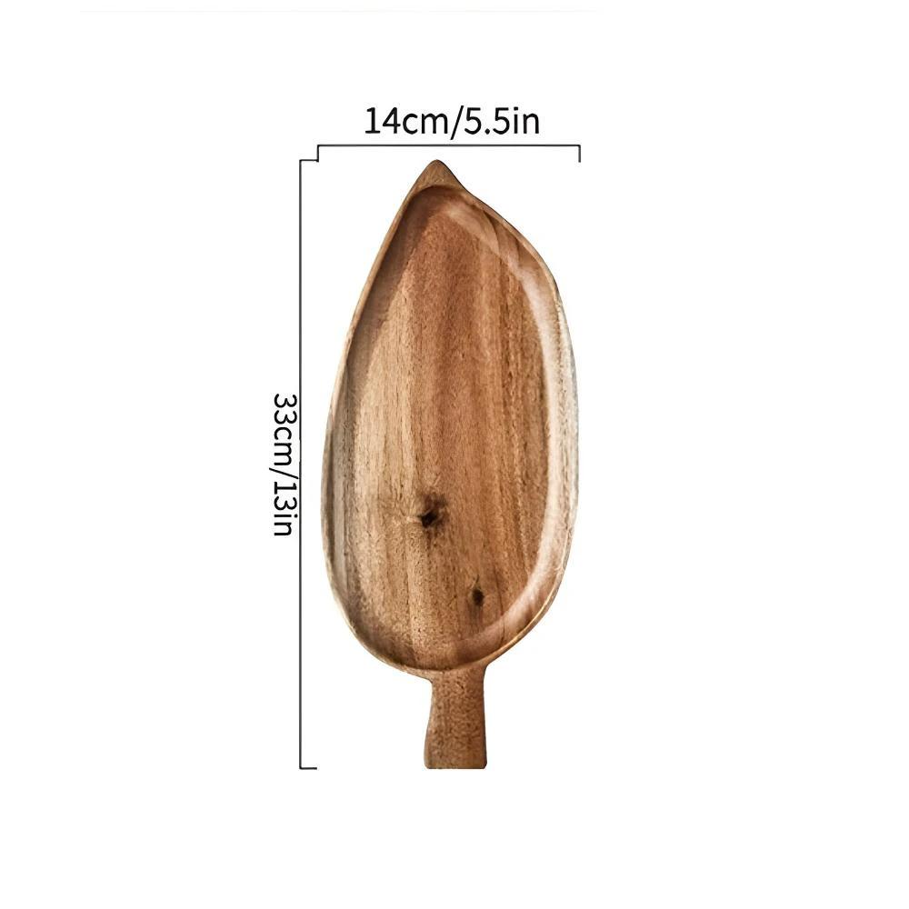Leaf-Shaped Wooden Serving Plate by Casa & Beyond