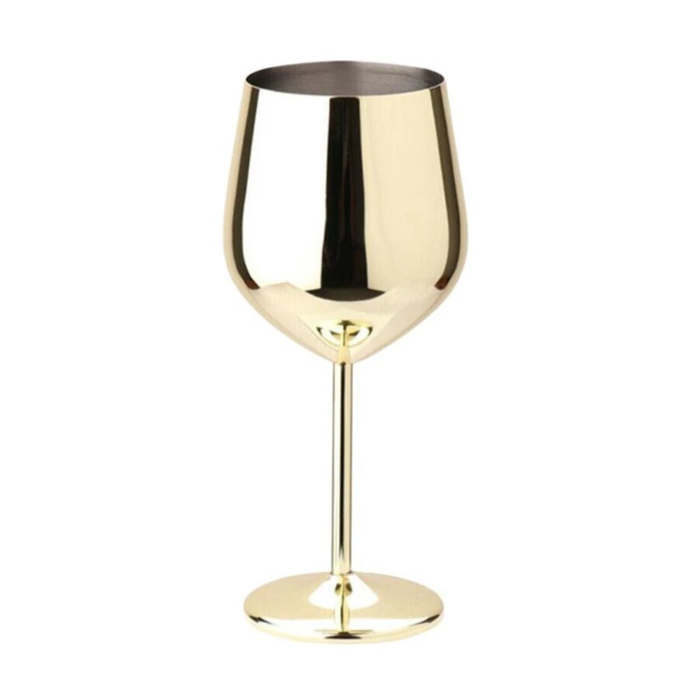 Lustrous Stainless Steel Wine Glass by Casa & Beyond