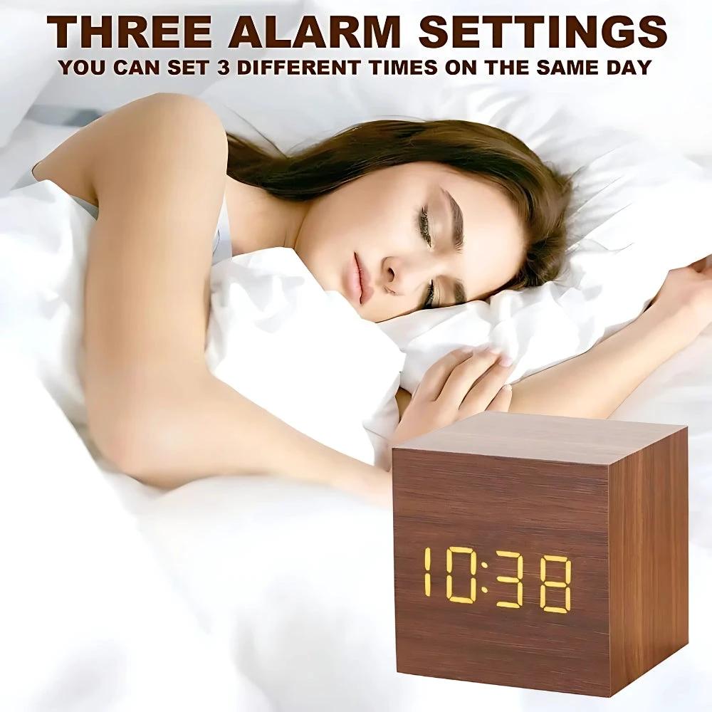 Modern Cube LED Alarm Clock by Casa & Beyond
