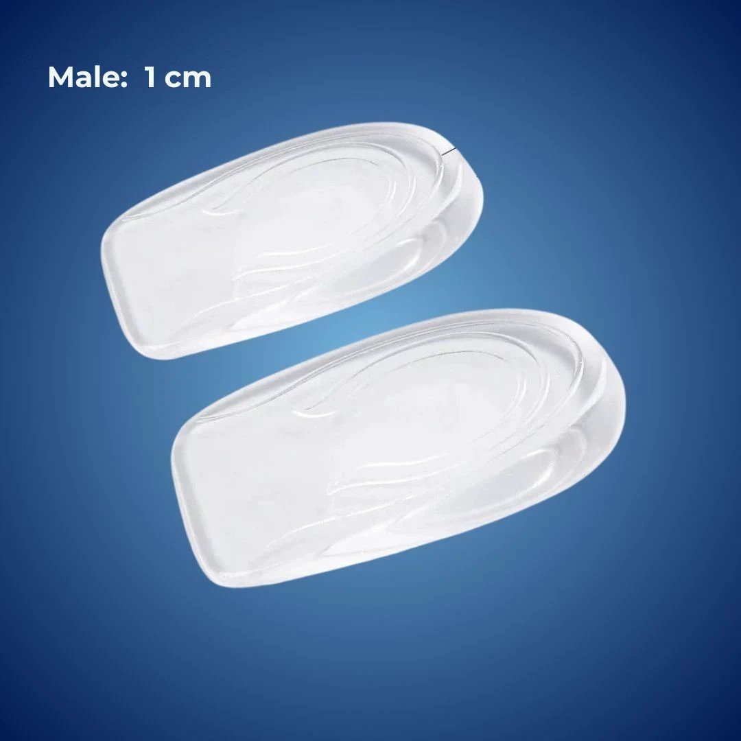 LiftComfort Silicone Gel Heel Lifting Inserts | Height Increase - Pain Relief for Plantar Fasciitis - Shock Absorption - Better Posture Bowlift by Bowlift