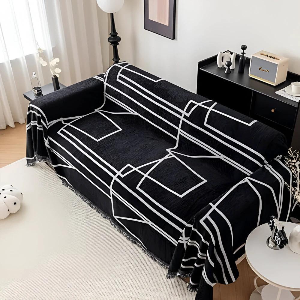 Abstract Grid Sofa Cover by Casa & Beyond