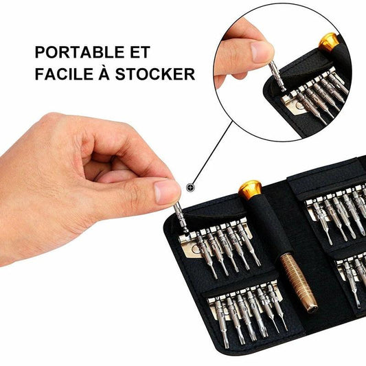 Ciaovie Mini Kit for Precision Screwdriver Repair Tools (25 pieces) by Bowlift