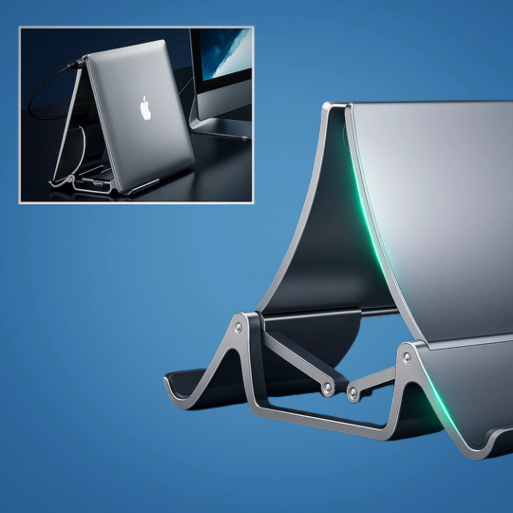 Adjustable Aluminium Design – Space-Saving Cooling Holder for Workstations Bowlift by Bowlift