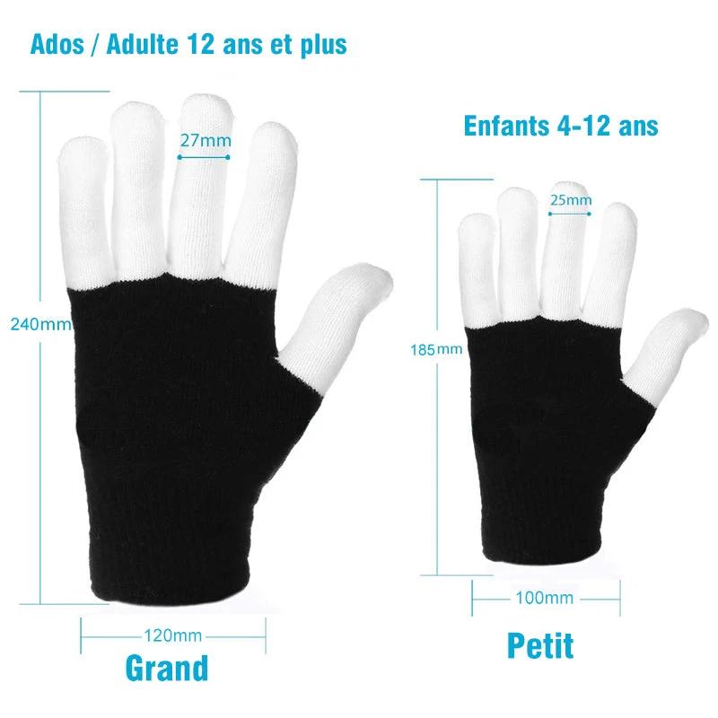 Leather Gloves Finger Lights 3 Colors 6 Modes by Bowlift
