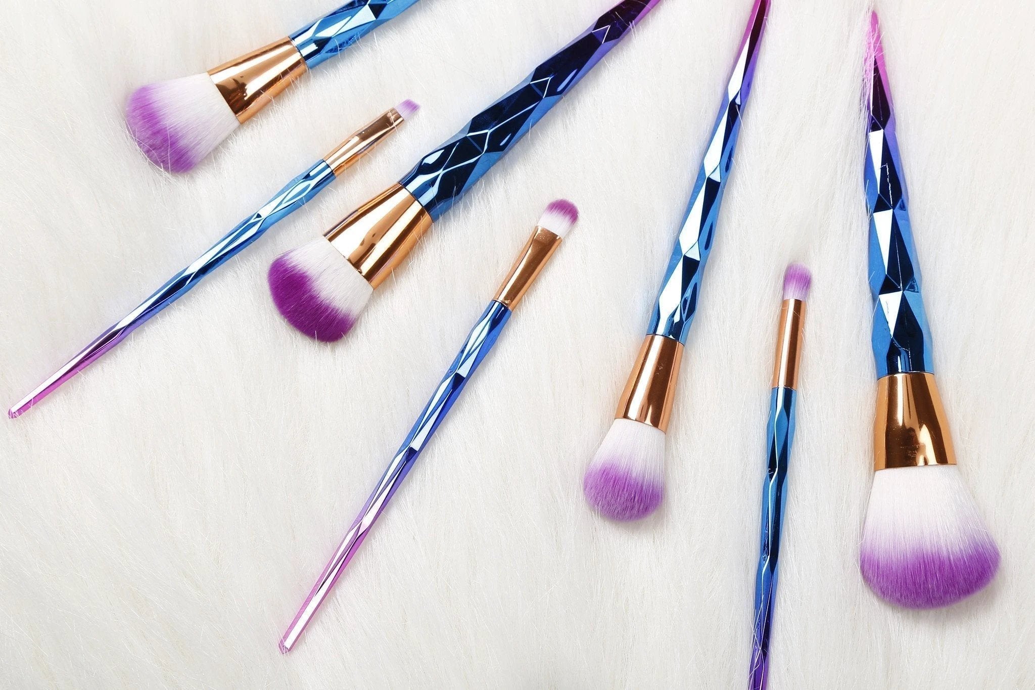 Rainbow Unicorn Brushes - 7 Piece Set by Bowlift