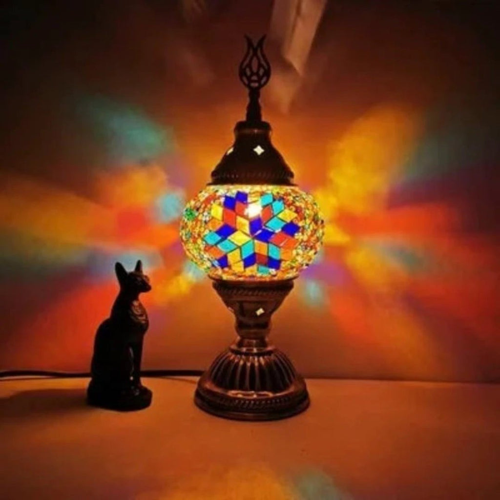 Mosaic Colorful Pattern Table Lamp Bowlift by Bowlift