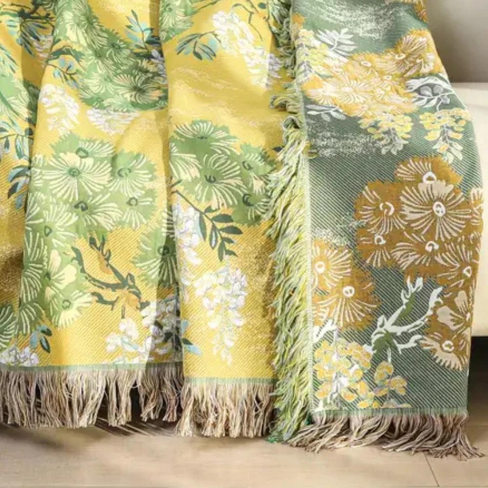 Lush Mulberry Trees Cotton Blanket by Casa & Beyond