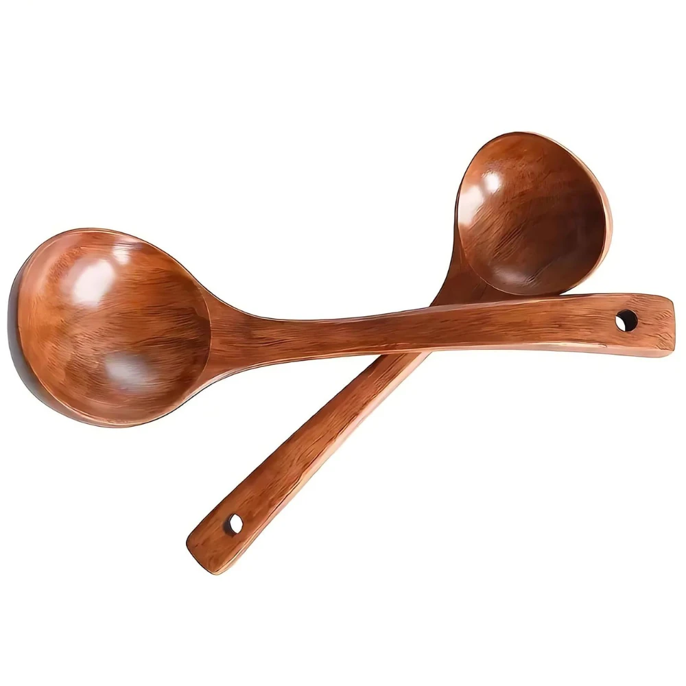 Natural Wooden Soup Spoon - 1pc by Casa & Beyond