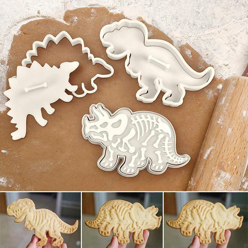 Dinosaur Cookie Cutters (Set of 3) by Bowlift