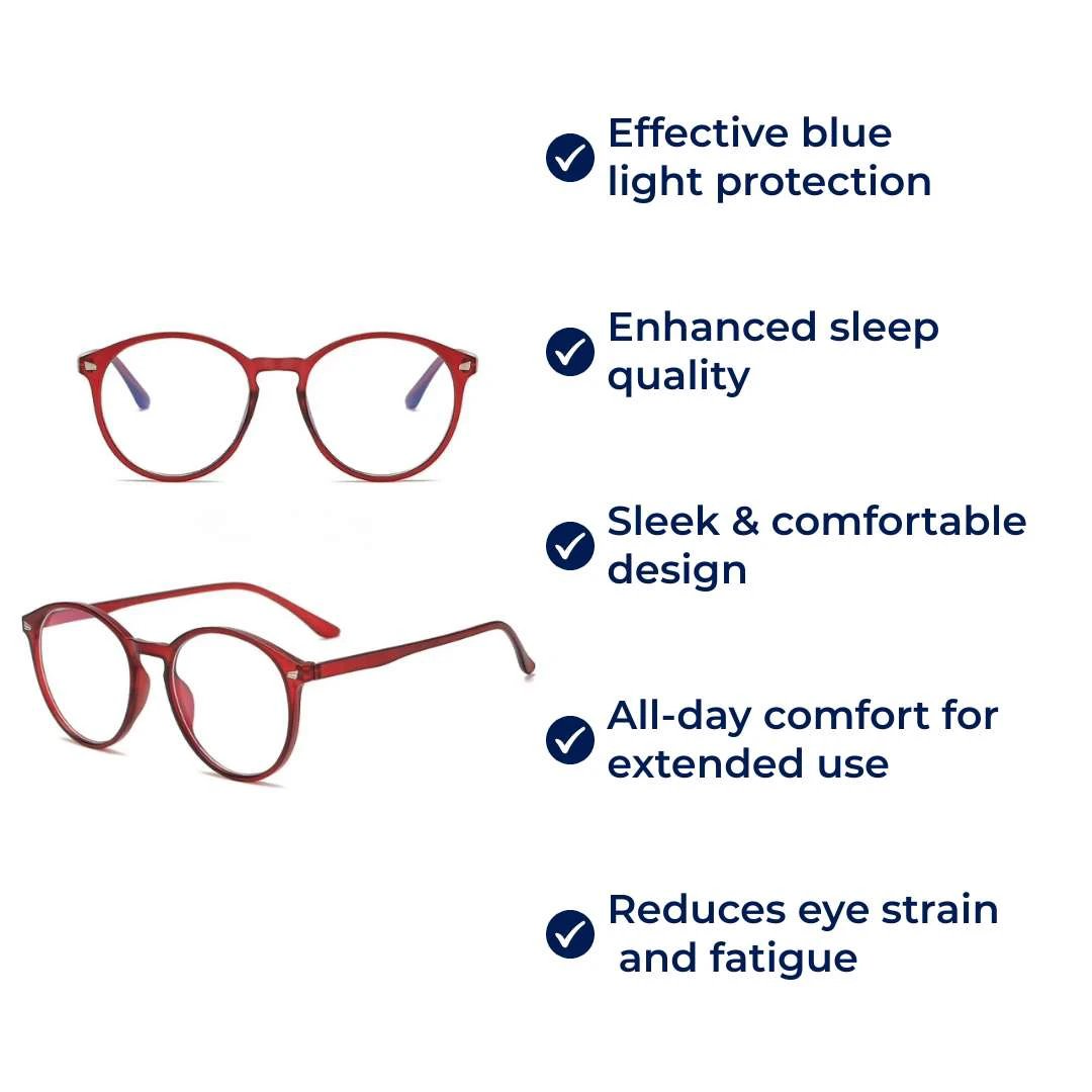 LumiShield | Blue Light Blocking Glasses – Reduce Eye Strain – Improve Sleep – Stylish & Comfortable – Ideal for Screen Use Bowlift by Bowlift
