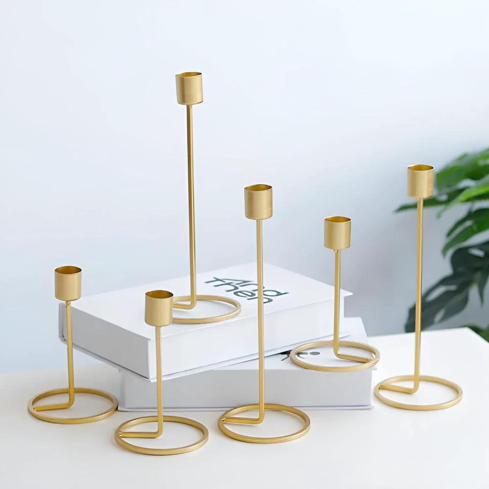 Golden Romantic Candle Holders by Casa & Beyond