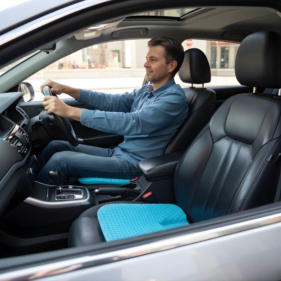 Pressure Relief & Cooling Honeycomb Gel – Posture Support – Office Car Chair Comfort for Long Sitting Bowlift by Bowlift
