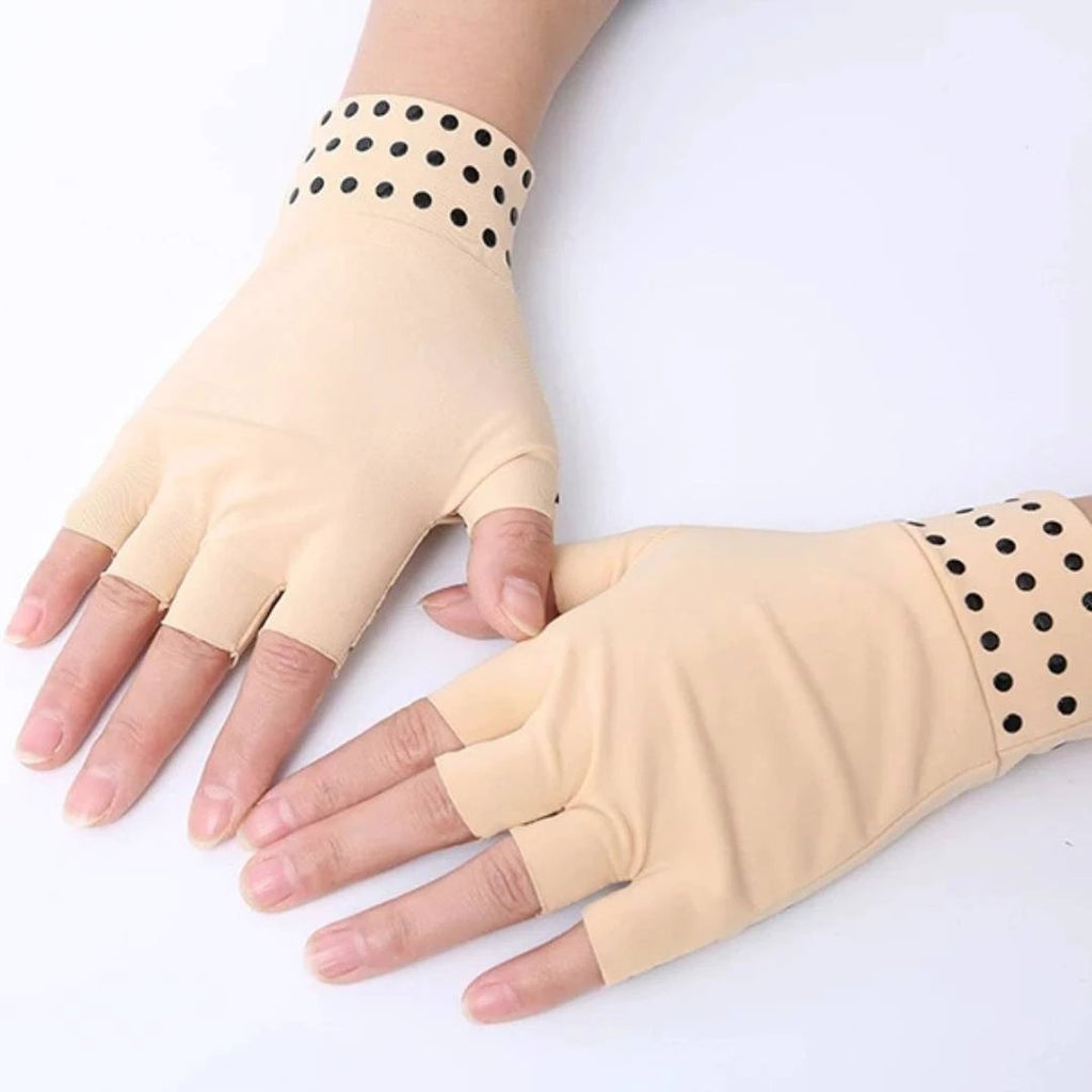 ThermaFlex Fingerless Arthritis Gloves | Magnetic Compression Gloves for Arthritis Pain Relief - Improved Circulation - Reduced Swelling Bowlift by Bowlift