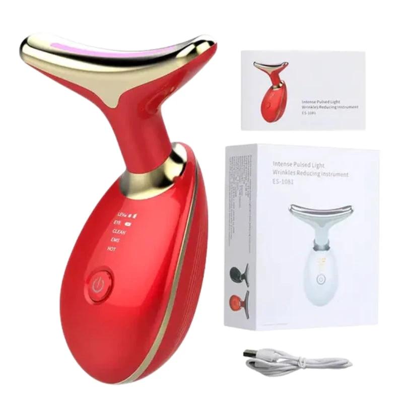 Anti-wrinkle facial tightening massager with LED light therapy for face and neck Bowlift by Bowlift