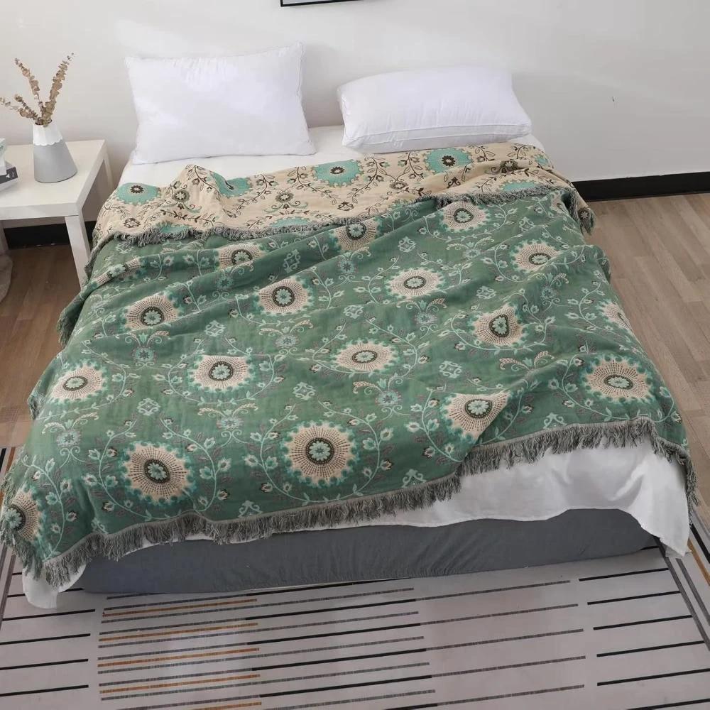 Retro Mandala Reversible Blanket by Casa & Beyond