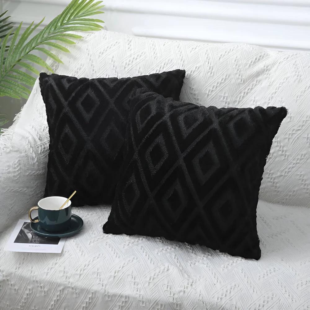 3D Diamond Pattern Cushion Cover by Casa & Beyond