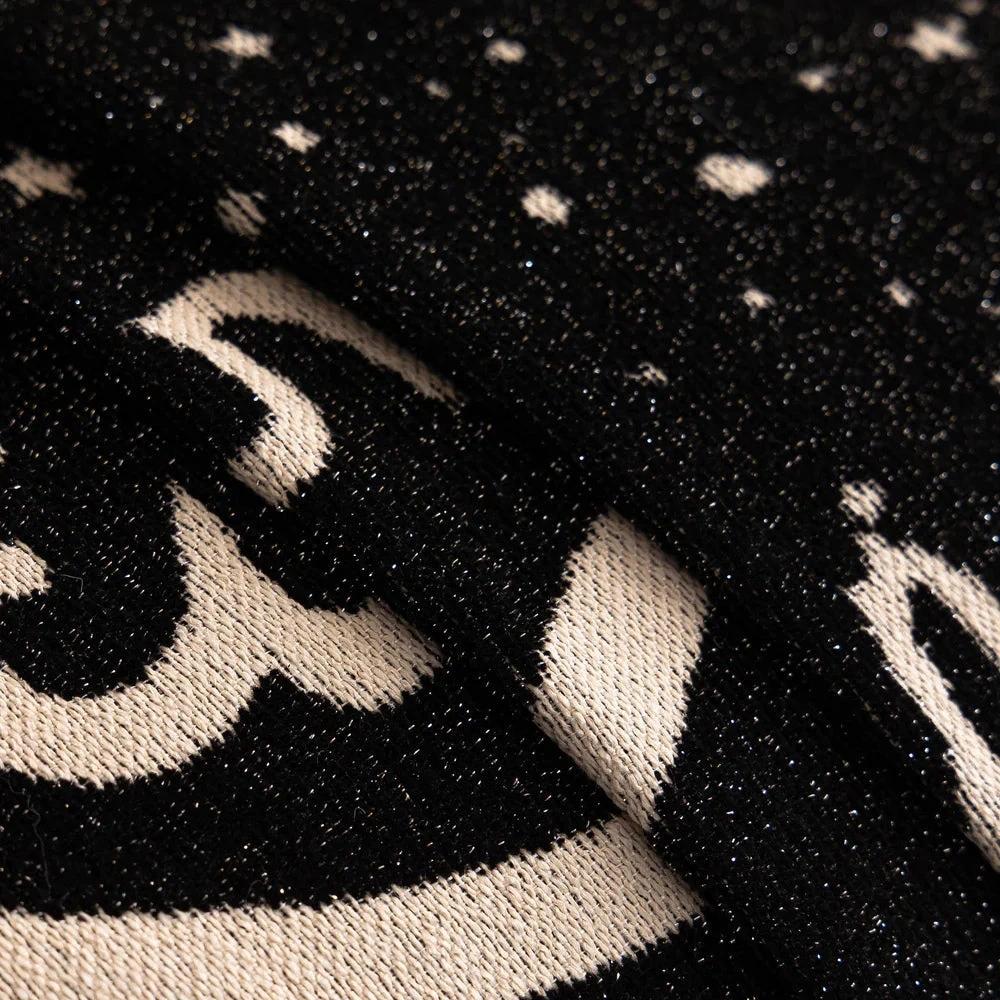 Cursive Glittering Chenille Sofa Cover by Casa & Beyond