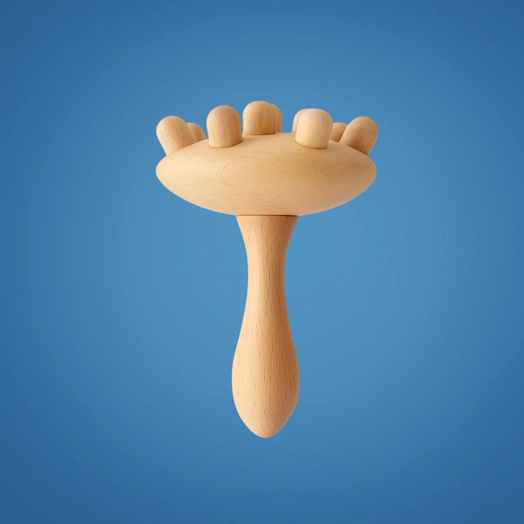 Knot-Relief Booster – Durable Beech Wood – Improves Circulation – Gentle Cellulite Care – Home Relaxation Bowlift by Bowlift