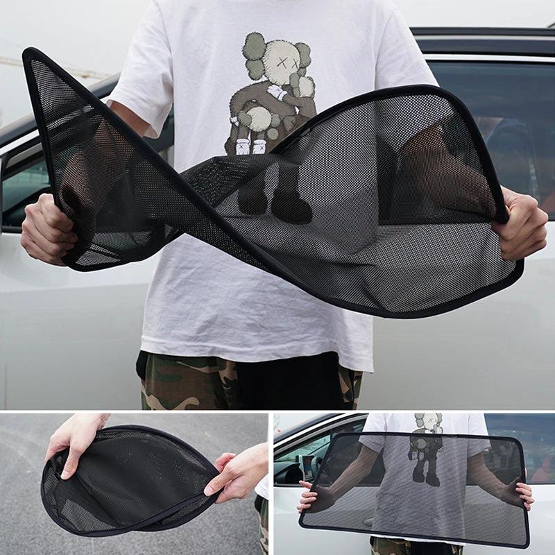 Magnetic holder for car window shade dispenser by Bowlift
