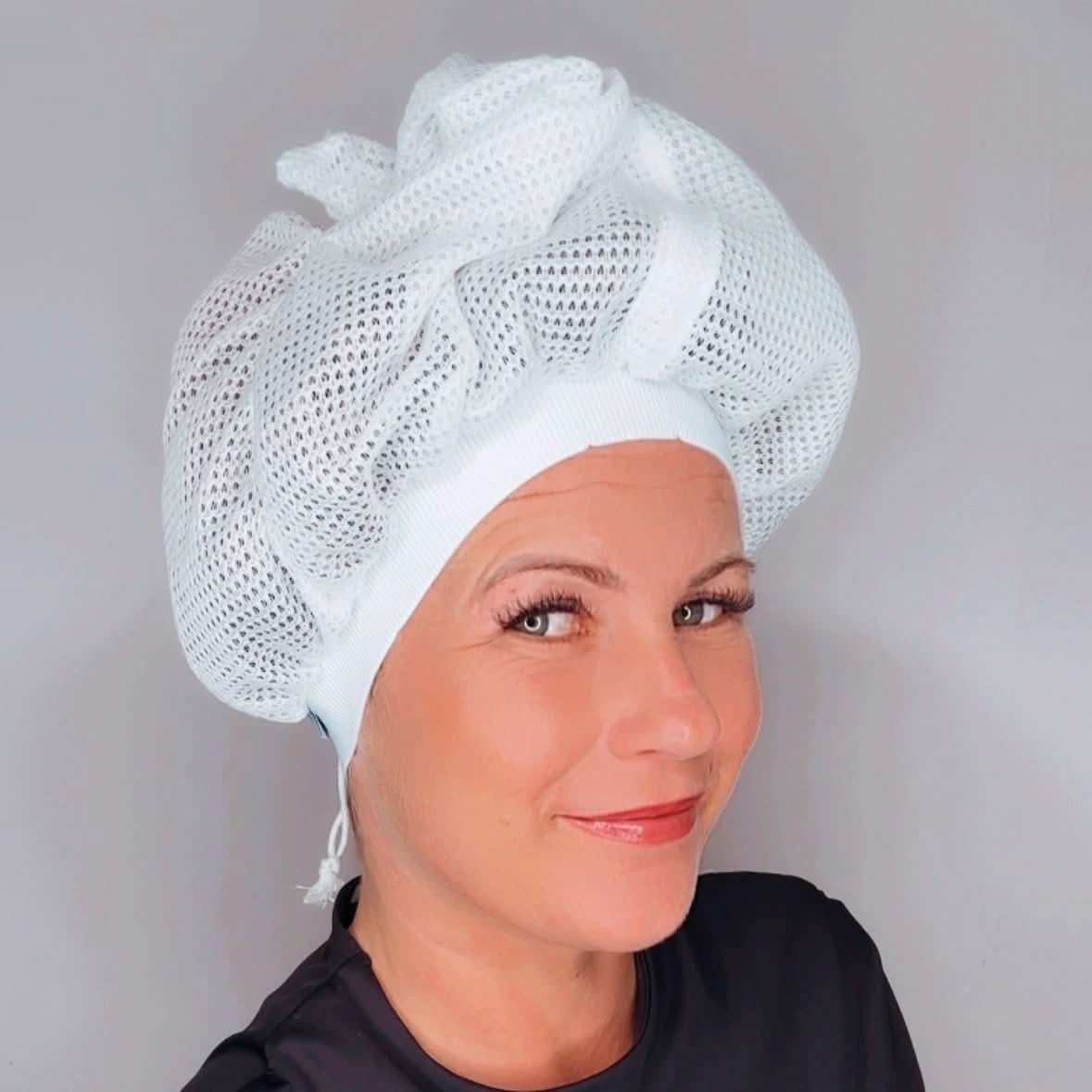 Net Plopping Cap for Curly Hair – Frizz-Free Drying Bonnet by BowLift
