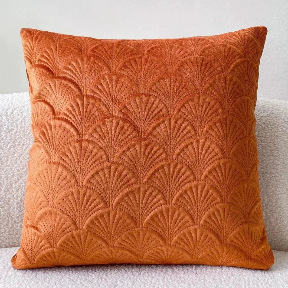 Coastal Velvet Shell Cushion Cover by Casa & Beyond