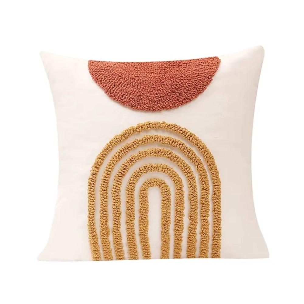 Eden Geometric Embroidery Cushion Cover by Casa & Beyond