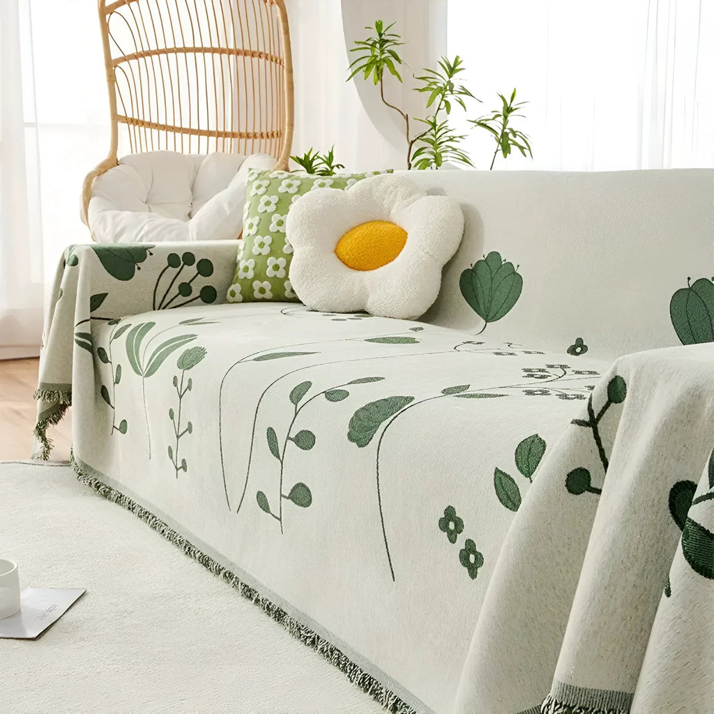Modern Bloom Reversible Sofa Cover by Casa & Beyond