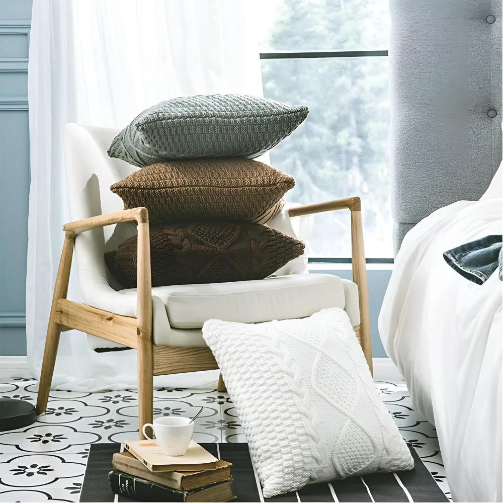 Braided Knitted Cushion Cover by Casa & Beyond