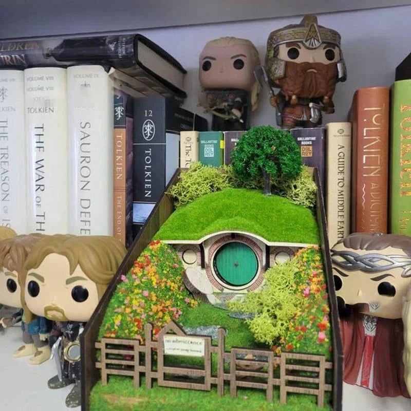 Handcrafted decorative book holders with micro landscape design Bowlift by Bowlift