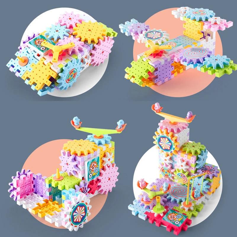 Paradise of various electric building blocks for children by Bowlift