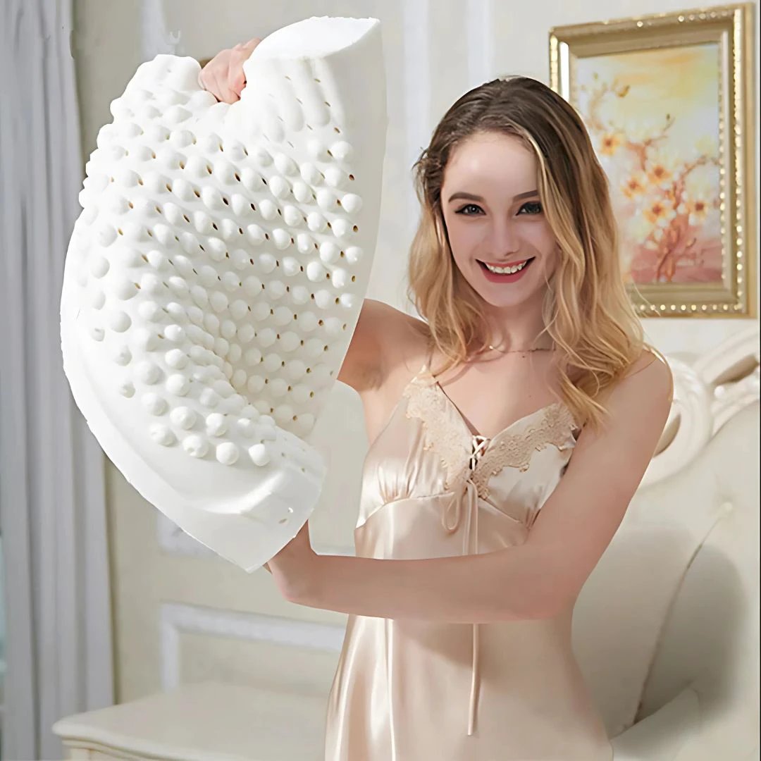 EcoNeck Comfort | 100% Natural Latex Orthopedic Pillow - for Neck Pain - Comfortable and Supportive Pillow - Better Sleep - Wellness Bowlift by Bowlift