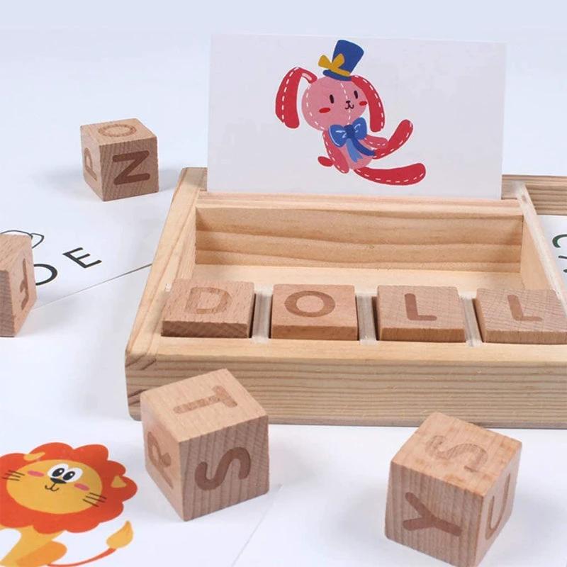 Alphabet Building Block Toy for Kids by Bowlift