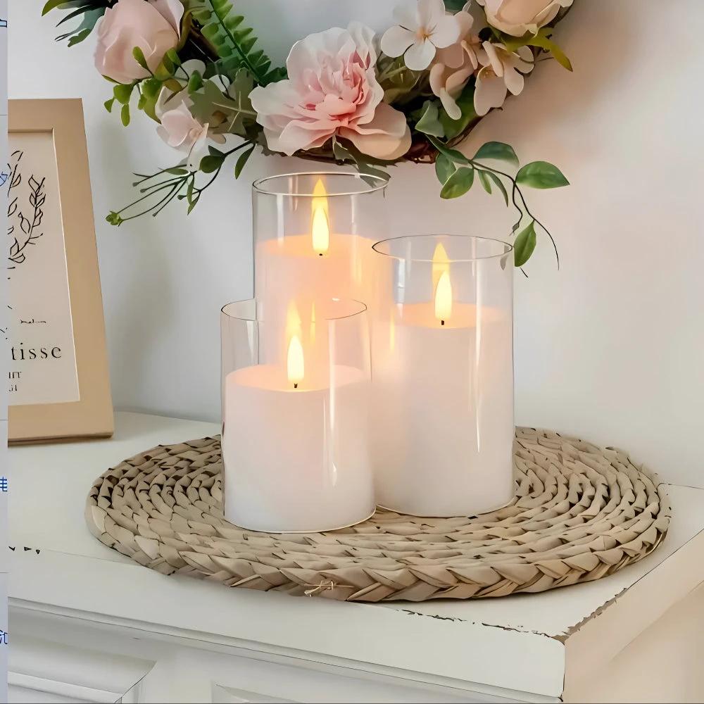 Ethereal 3D Flameless Candle | 3pcs Set by Casa & Beyond