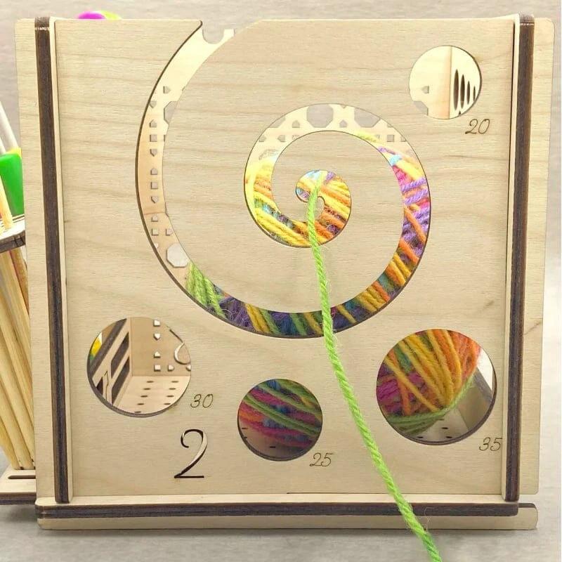 Wood bowl All-in-One – Multifunctional knitting tool by Bowlift