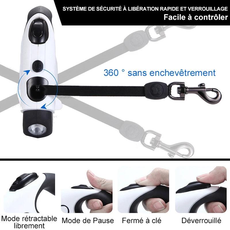LED Leash for Pets retractable by Bowlift