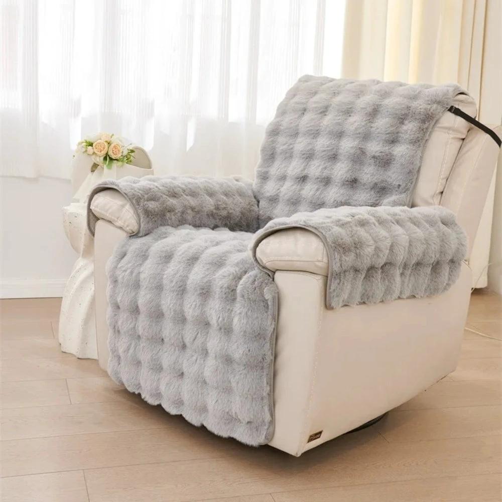 Faux Fur Recliner Sofa Cover by Casa & Beyond