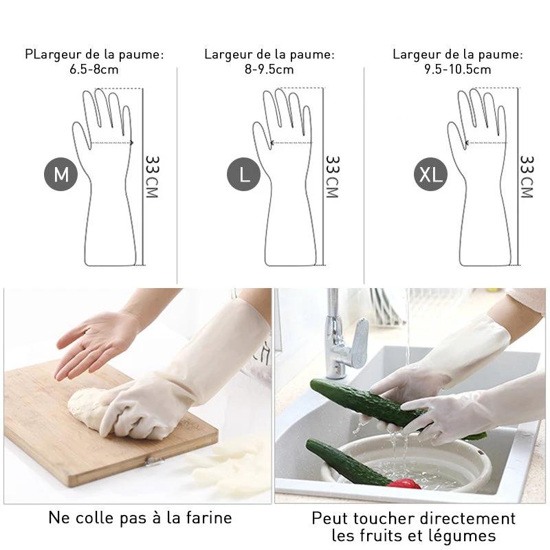 Robust velvet kitchen gloves (4 pairs) by Bowlift