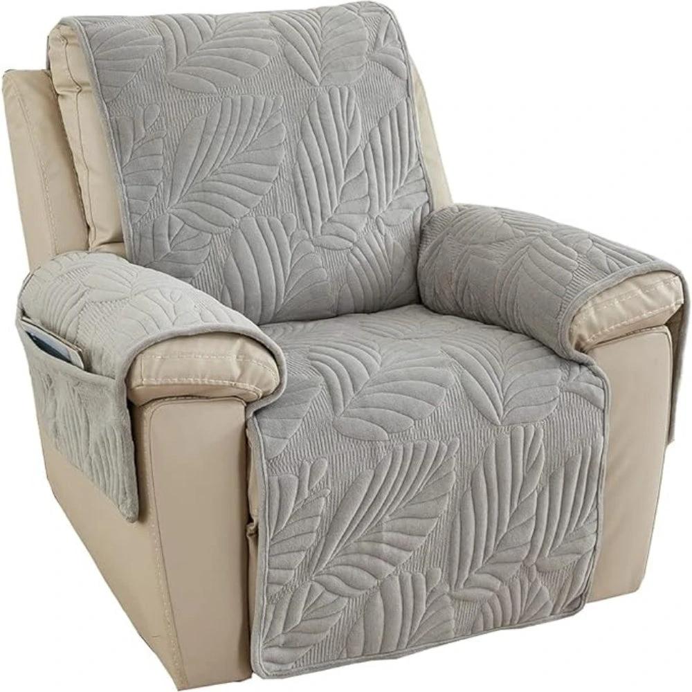 Verdant Leaf Pattern Recliner Cover by Casa & Beyond