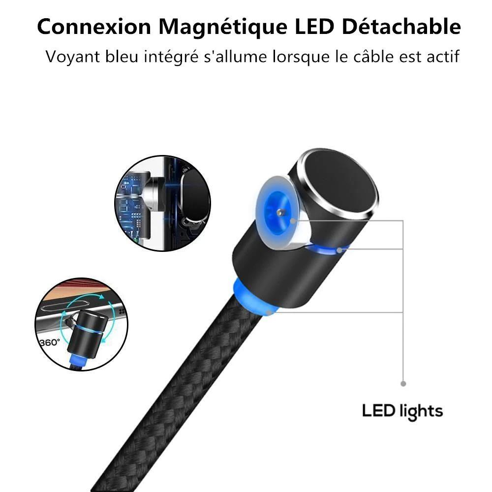 3 In 1 Magnetic Usb Charging Cable With Led Light by Bowlift