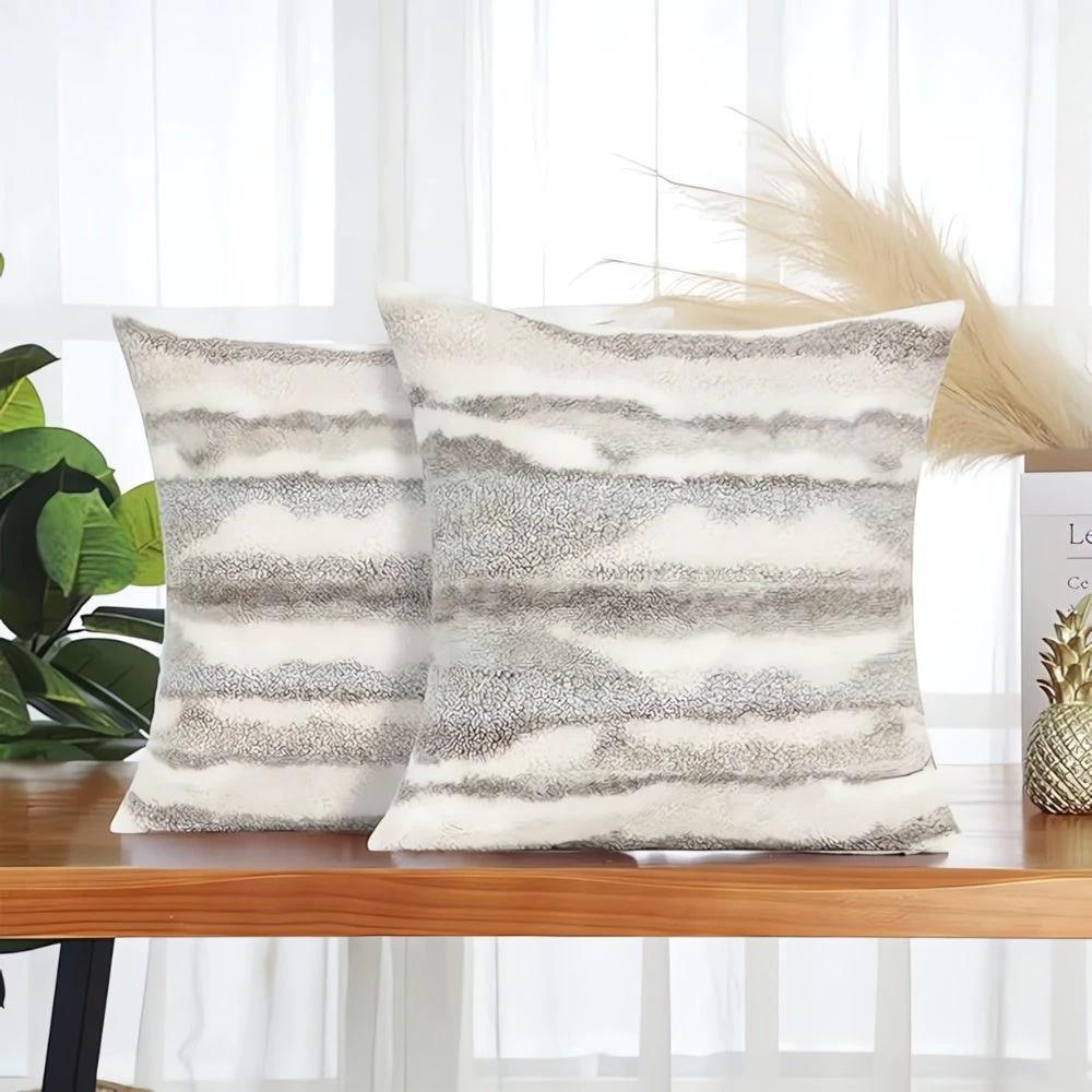 Marble Inspired Plush Cushion Cover by Casa & Beyond
