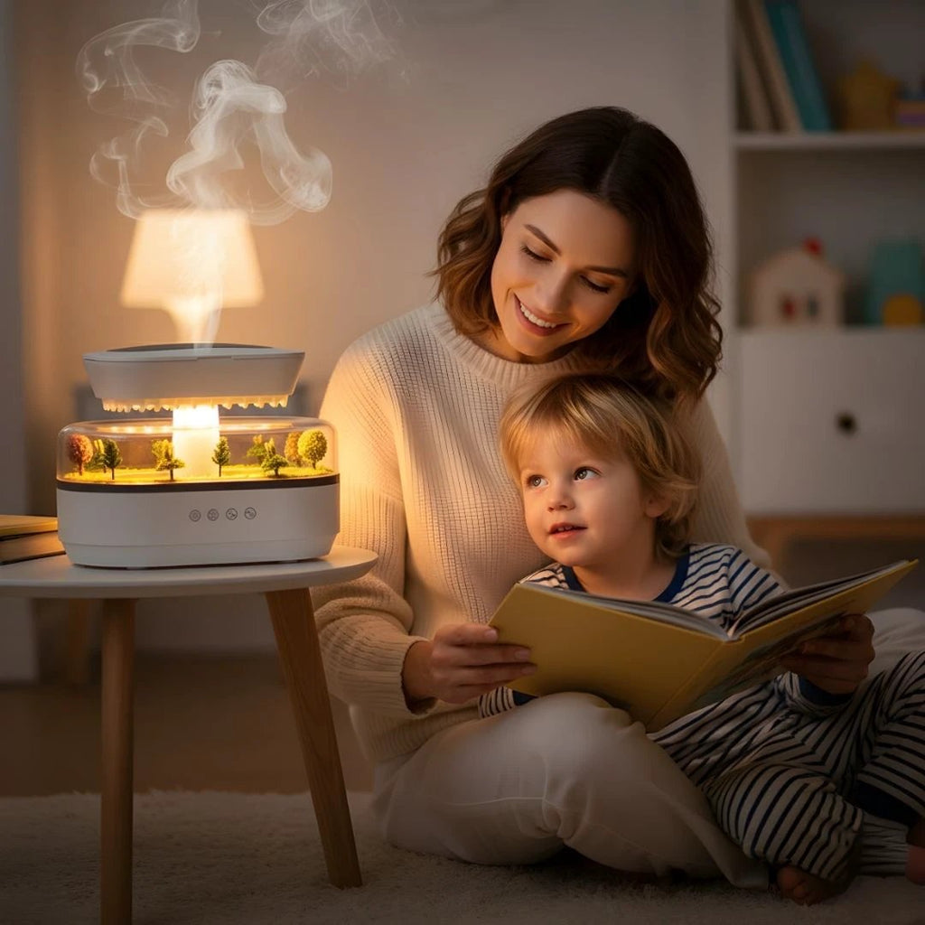 Dry-Air Relief – Quiet LED Night Light – Soothe Skin & Breathing – Calm Relaxing Sleep for Home & Bedroom Bowlift by Bowlift