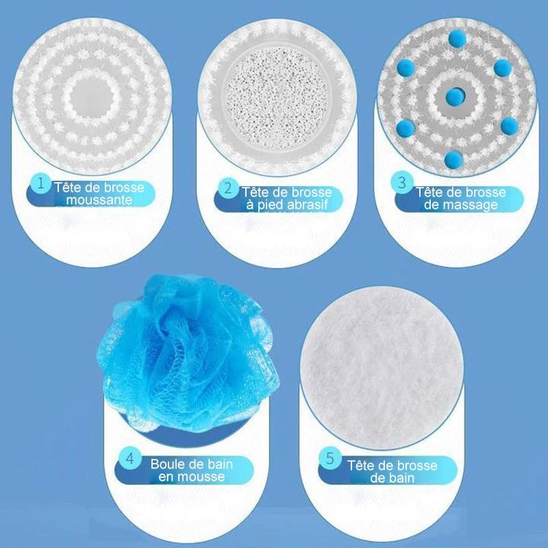 5-in-1 electric shower brush by Bowlift