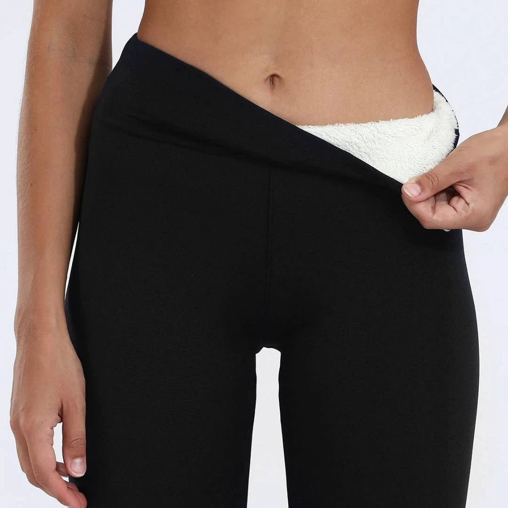 WarmFlex High-Waisted Warm Fleece Leggings | Winter Legging for Cold Weather - Warm Legging - for Outdoor Activities Bowlift by Bowlift