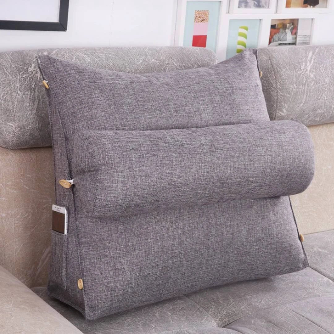 LoungeEase | Backrest Pillow for Reading and TV - Lumbar Support Adjustable Bed Pillow - Comfort Posture - Versatile Use Pillow Bowlift by Bowlift