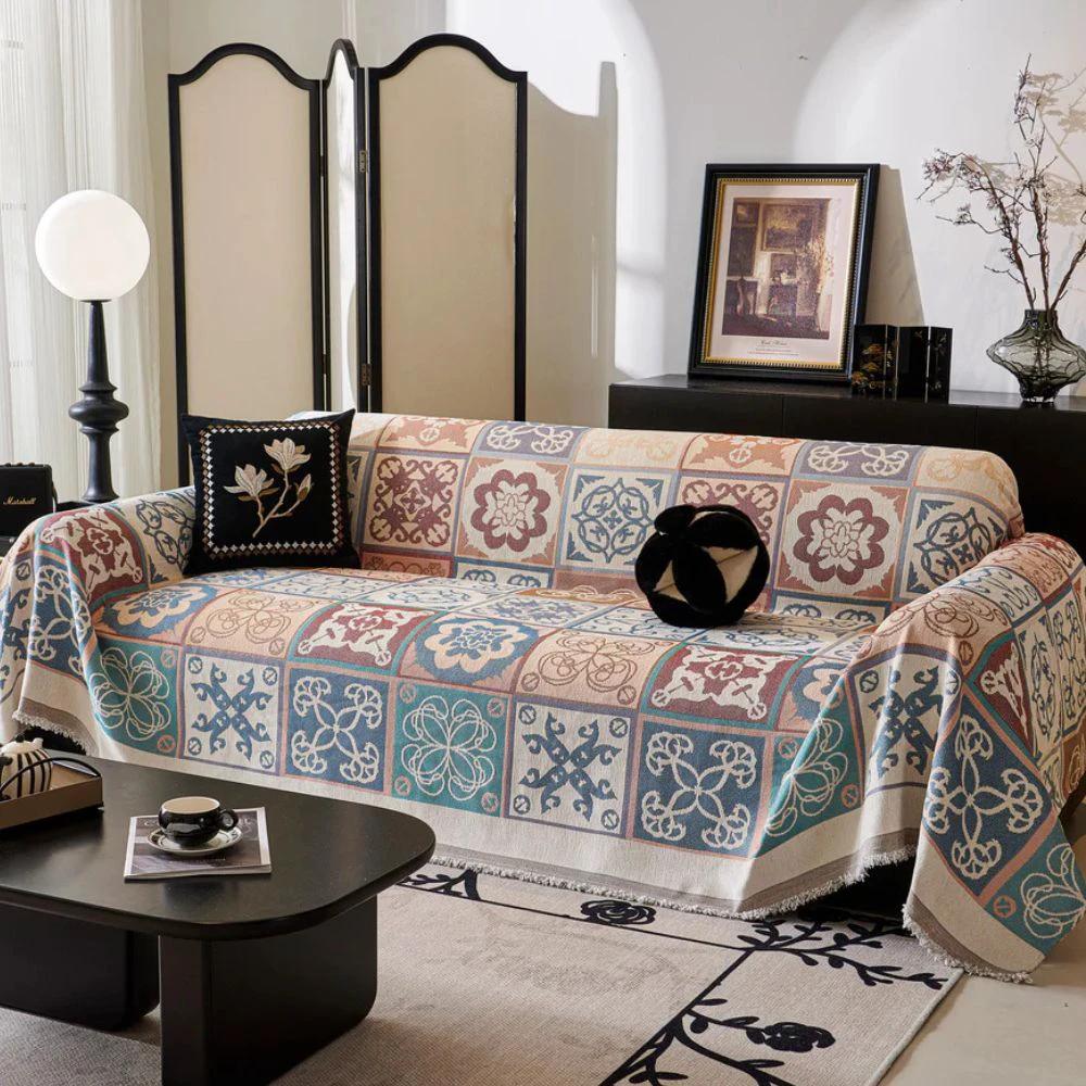 Vintage Mosaic Sofa Cover by Casa & Beyond